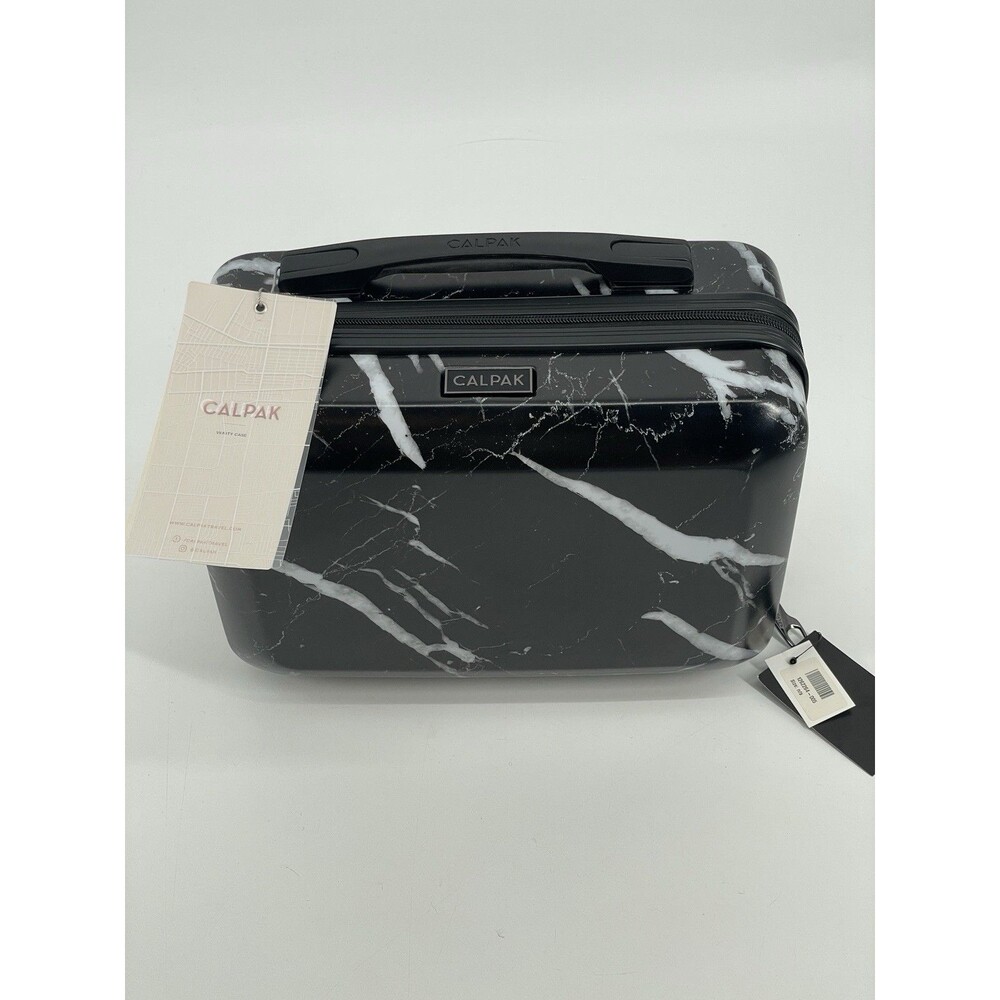 CALPAK Vanity Case Midnight Marble Black Hard Shell Travel Cosmetic Bag NWT